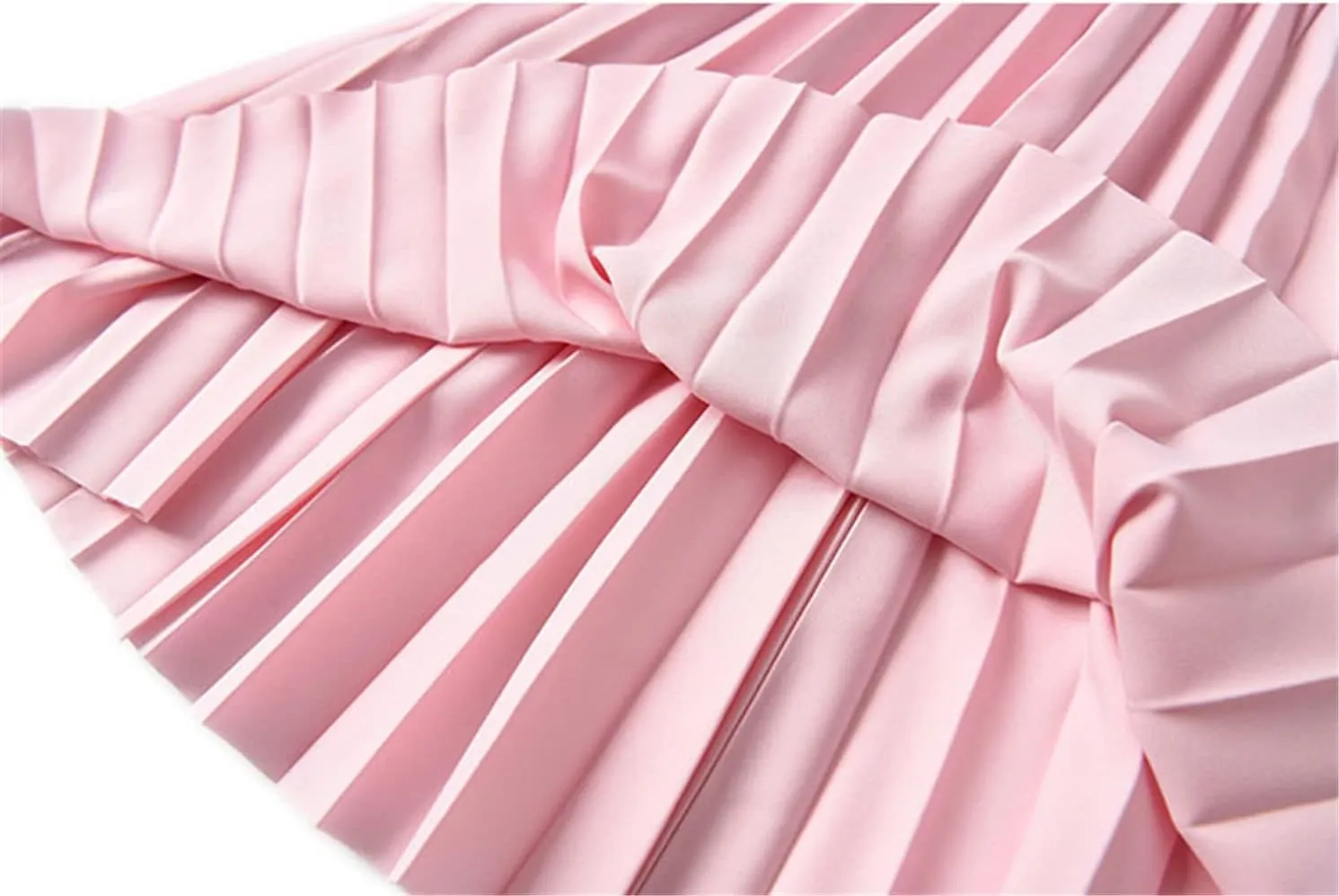 Fashion A-Line Women Pleated Spring Autumn Elegant High Waist Vintage Office Ladies Midi Skirts
