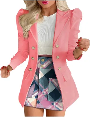 Fashion Business Casual Outfits for Ladies Solid Suits 3 Piece Set Slim Cardigan Blazer Jacket Matching Short Skirts