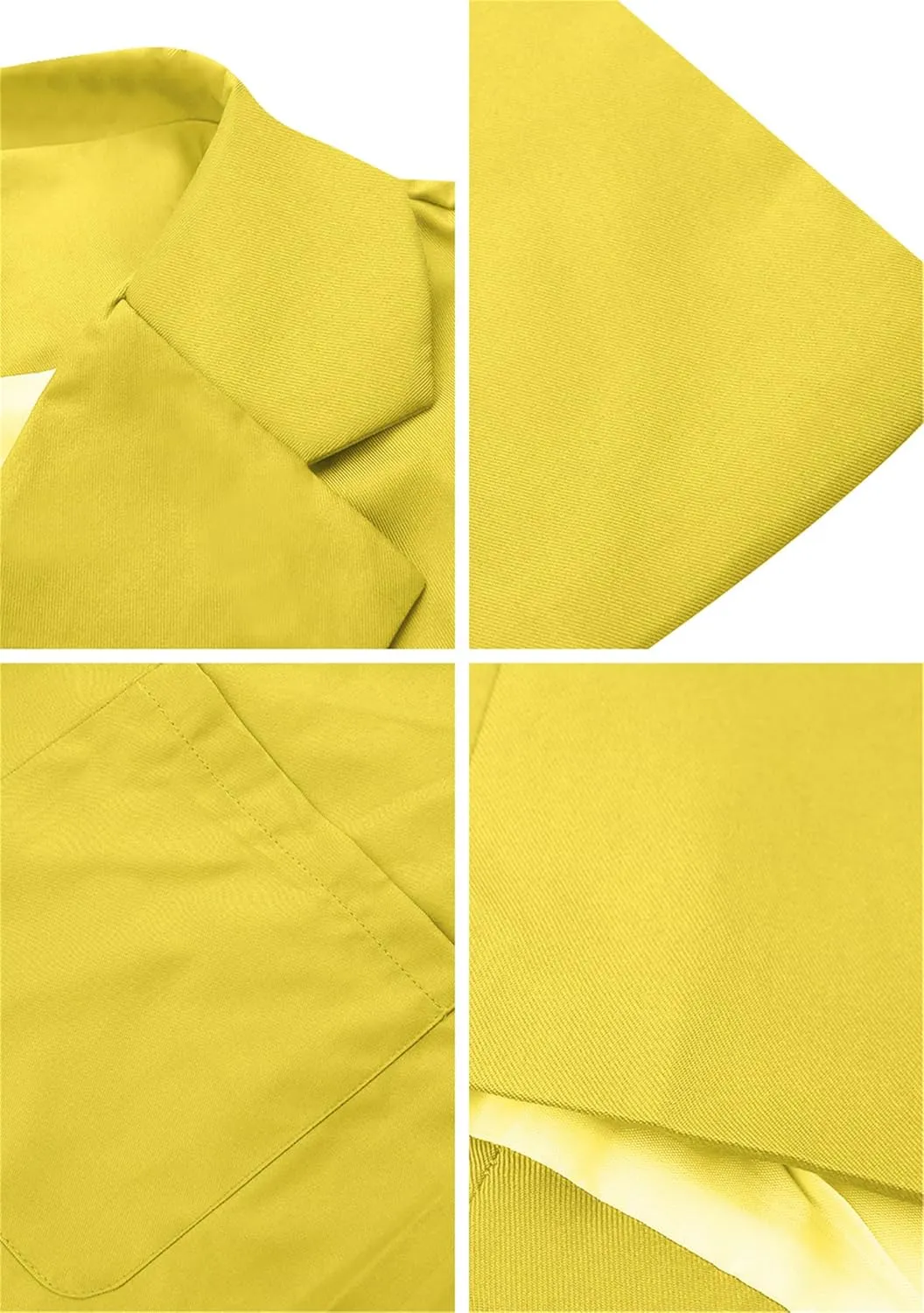 FLITAY Women's Casual Solid Color Jackets Lapel Collar Open Front Blazer Long Sleeve Work Office Outfit Blazer