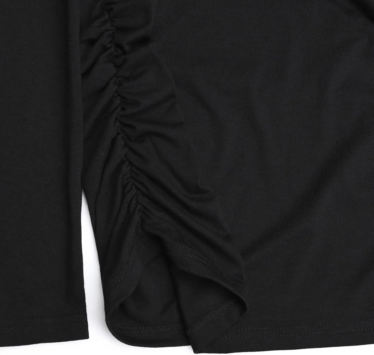 GINKANA Maternity Shirts Square Neck Slim Fit Tee Top Pregnancy Basic Long Sleeve Shirt for Daily Wear