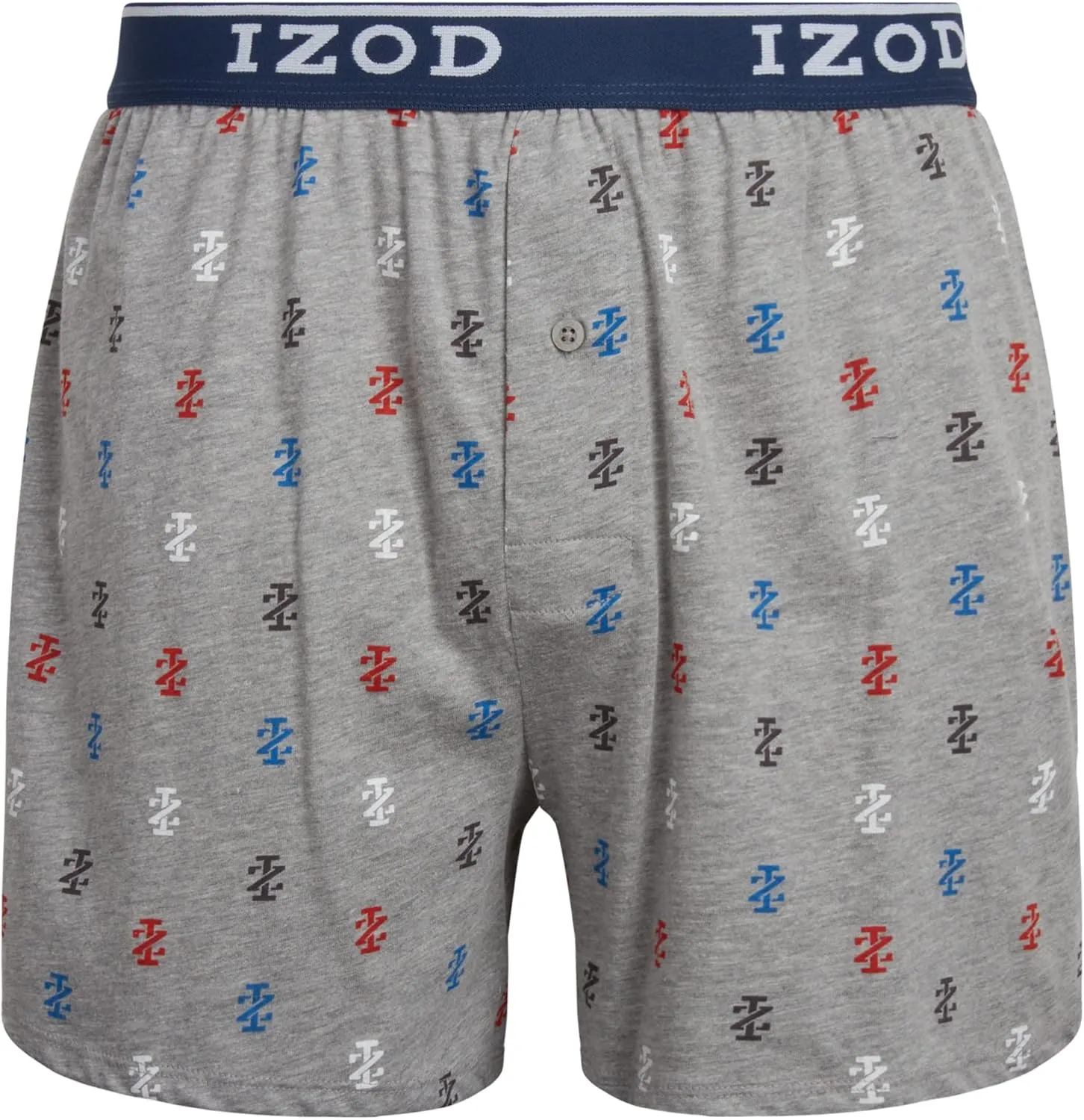IZOD Men's Boxer Shorts - 4 Pack Classic Knit Underwear Boxers with Functional Fly - Soft Breathable Boxers for Men (M-2XL)