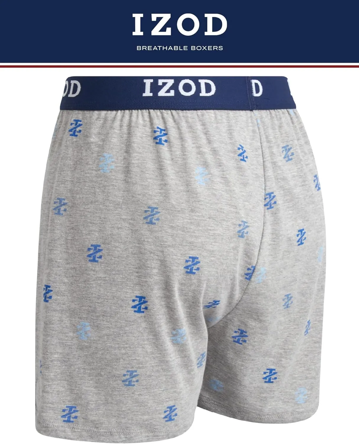 IZOD Men's Boxer Shorts - 4 Pack Classic Knit Underwear Boxers with Functional Fly - Soft Breathable Boxers for Men (M-2XL)
