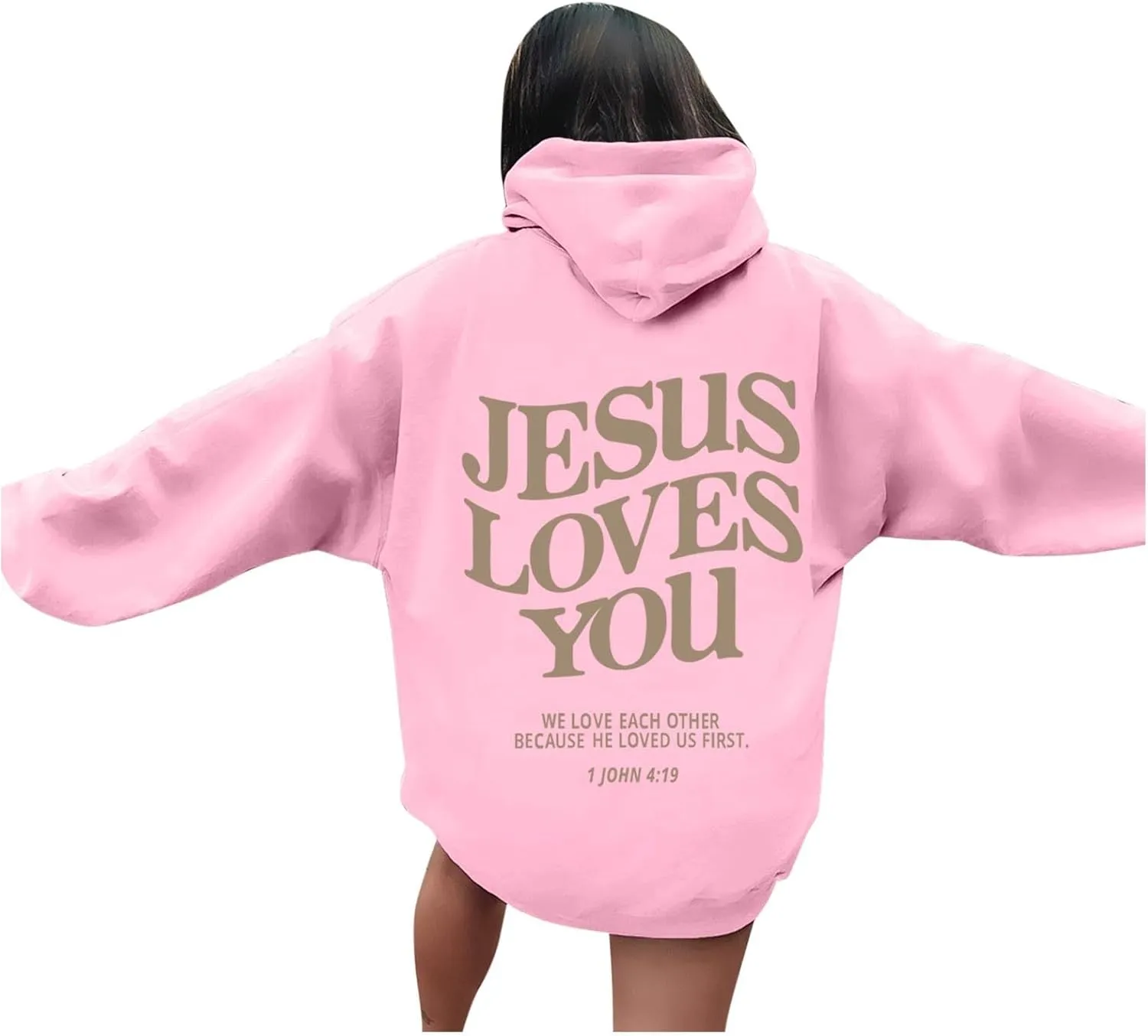 Jesus Loves You Hoodie for Women Men Have A Good Day Christian Hooded Sweatshirts Bible Verse Religious Pullover Tops