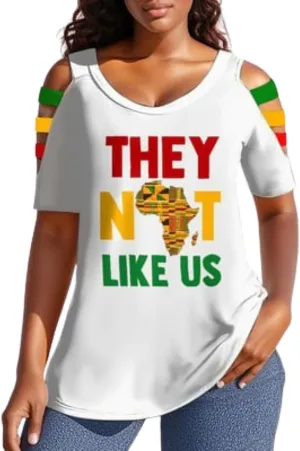 Juneteenth Shirts Women They Not Like Us 1865 African American Freedom Tshirt
