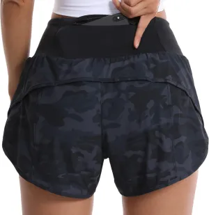 Kcutteyg Running Shorts for Women with Liner High Waisted Lightweight Womens Workout Shorts with Pocket