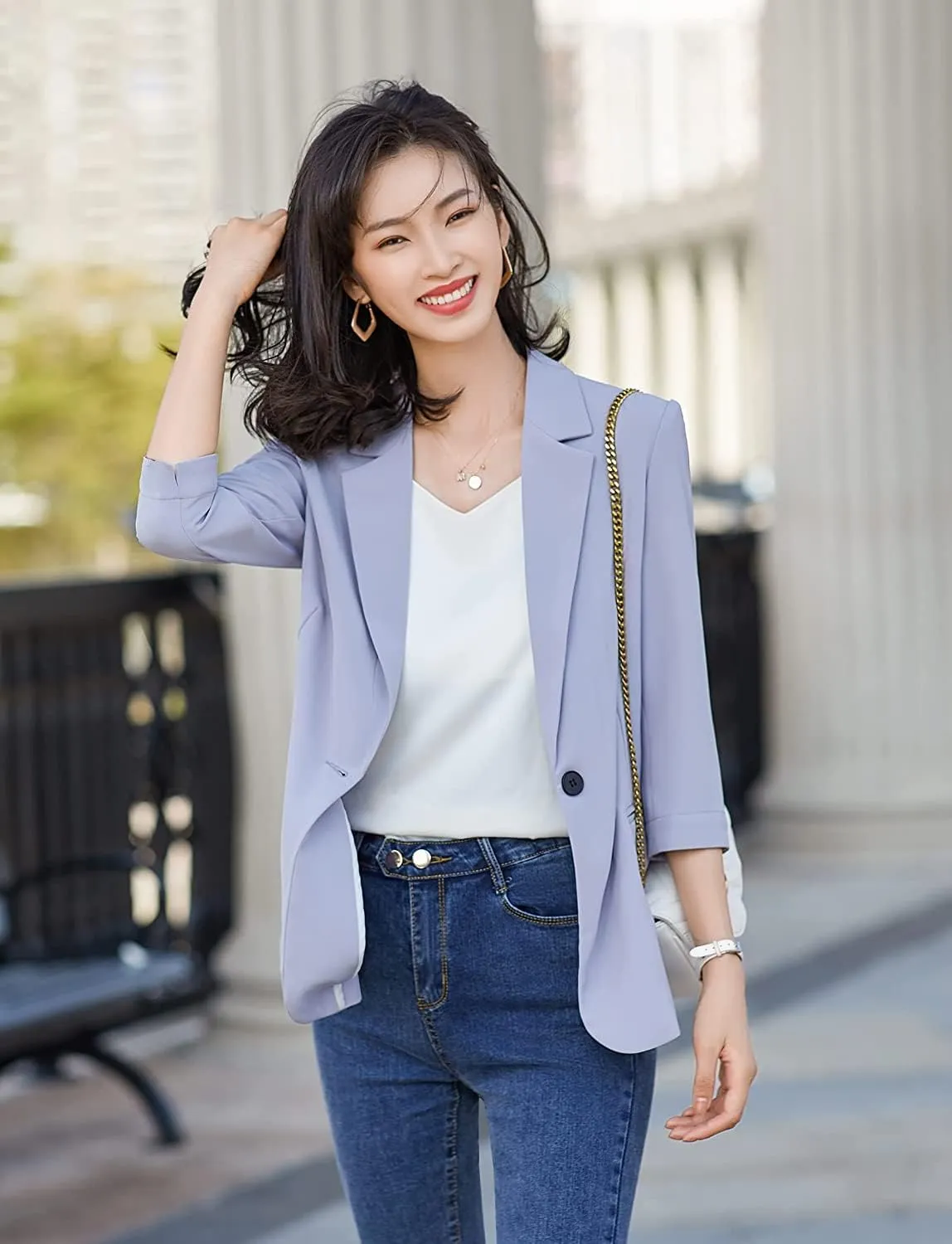 Kedera Womens Blazers & Suit Jacket Casual Work Blazer Office Jacket Slim Fit Blazer for Business Lady