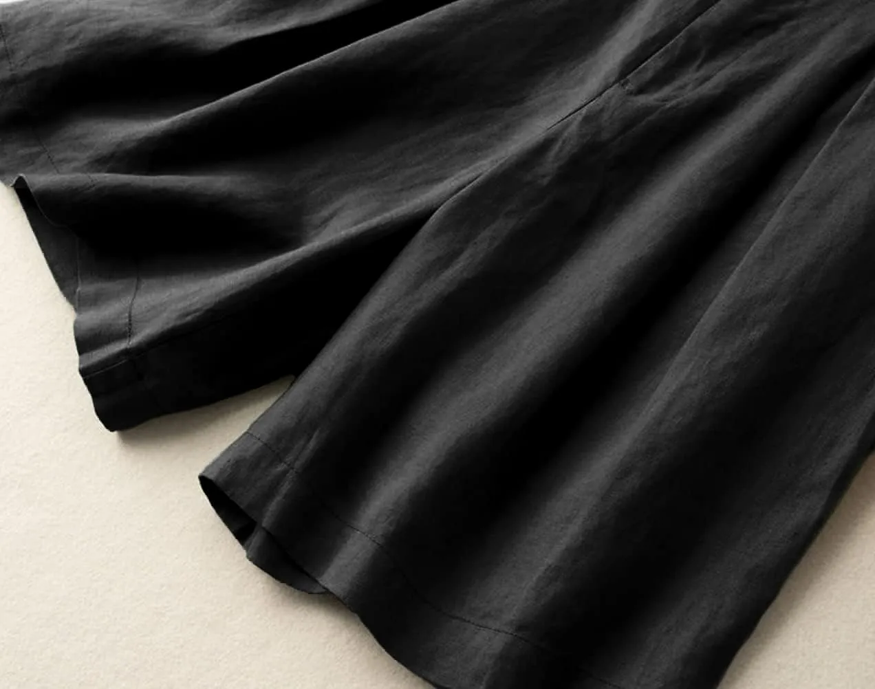 Kinghua Wide Leg Linen Shorts for Women Elastic High Waisted Pleated Casual Loose Bermuda Shorts