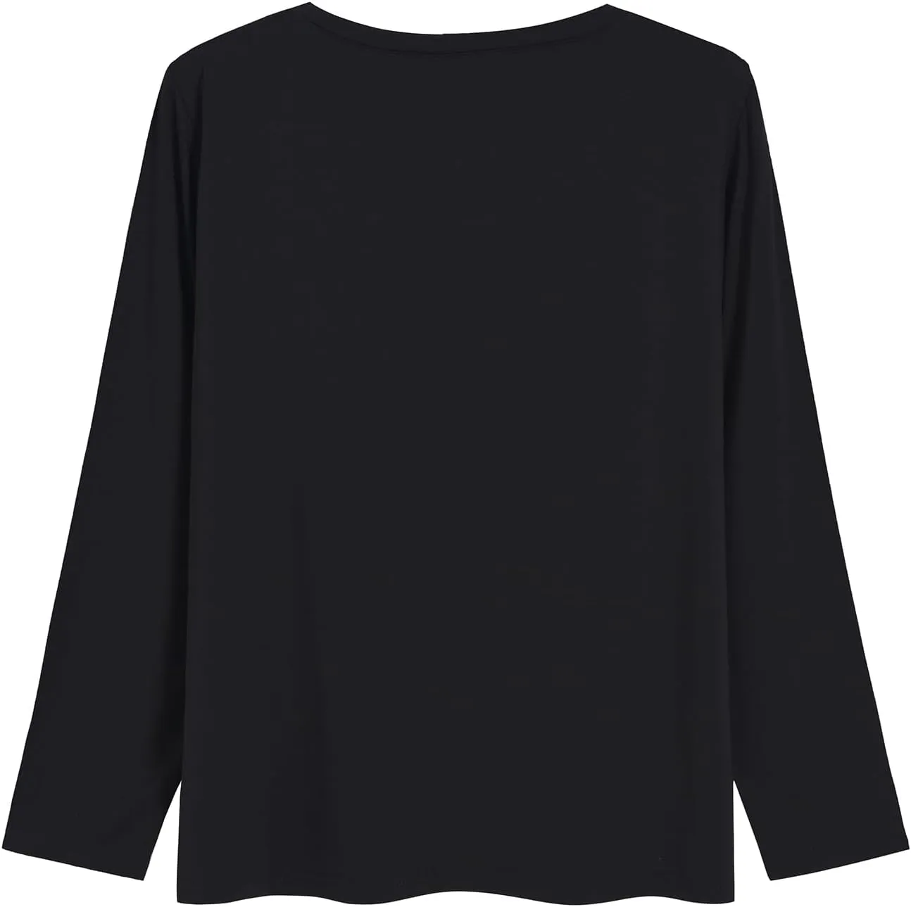 Latuza Women's Petite Tops Bamboo Viscose Long Sleeve Pajama Sleep Shirt