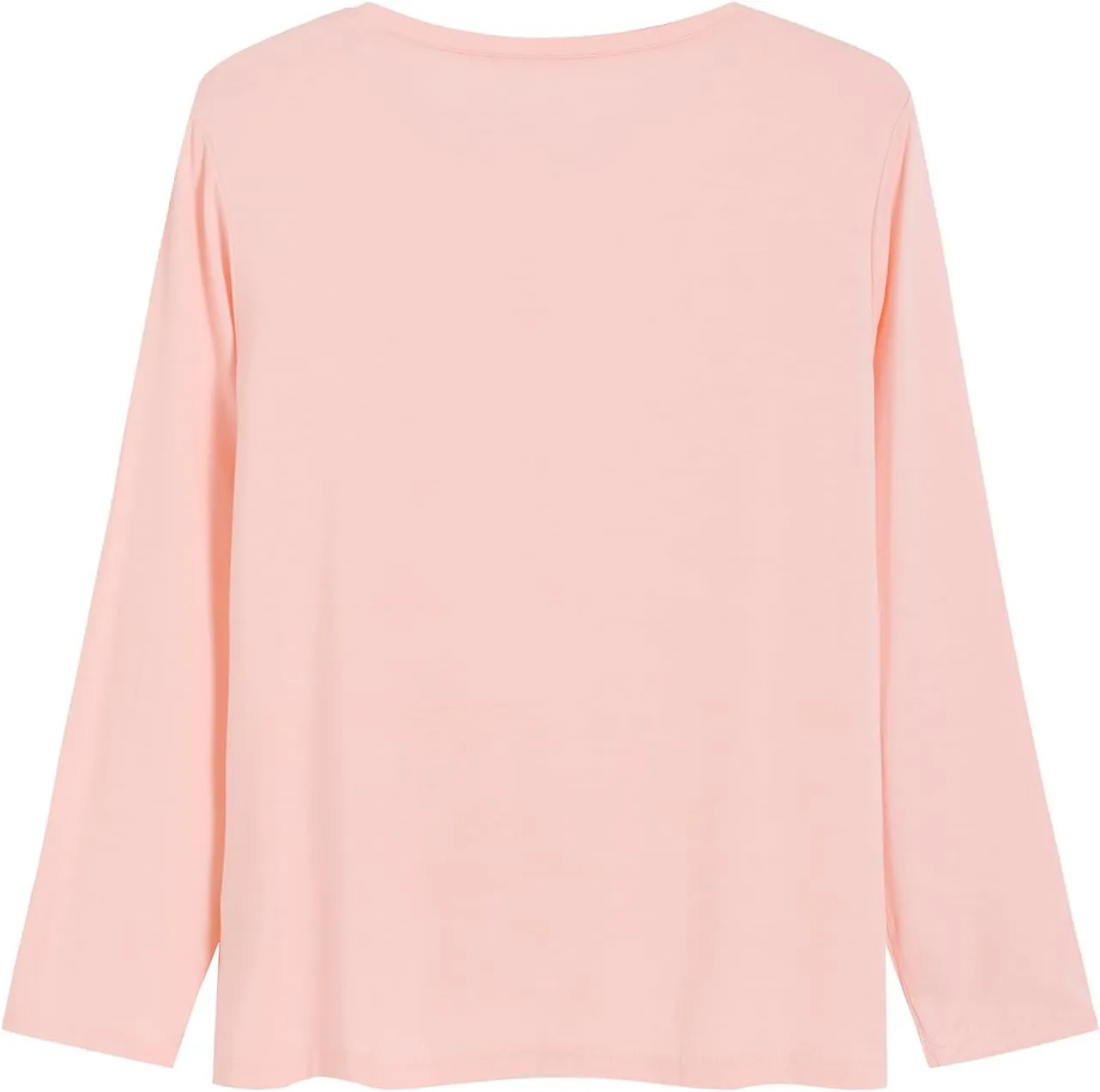Latuza Women's Petite Tops Bamboo Viscose Long Sleeve Pajama Sleep Shirt
