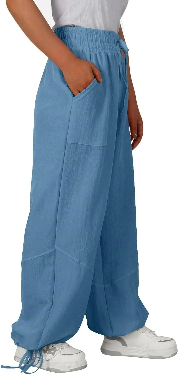 Linen Pants Suit Women Summer Womens Linen Capris Womans Work Trousers Skinny Ankle Length