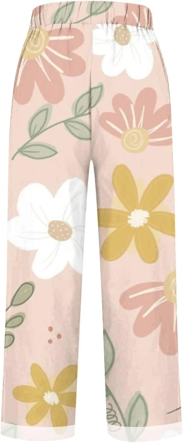 Linen Pants Women Summer Plus Spring Plus Size Ankle Linen Pants Pull On Palazzo Pants Dressy Outfit