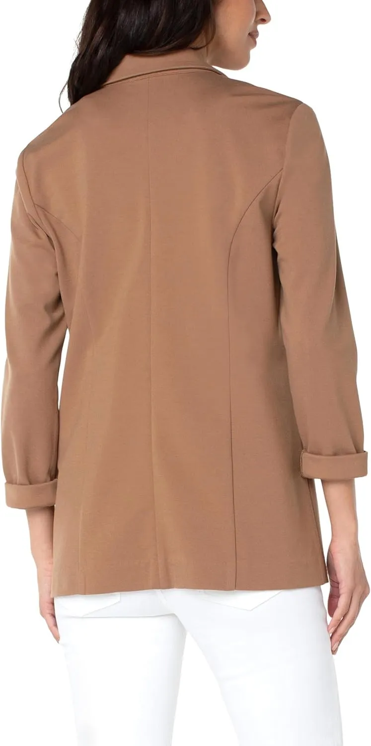 Liverpool Women's Petite Boyfriend Blazer with Princess Darts Super Stretch Ponte