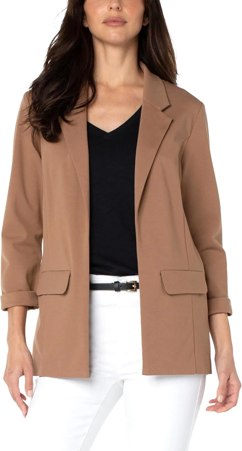 Liverpool Women's Petite Boyfriend Blazer with Princess Darts Super Stretch Ponte