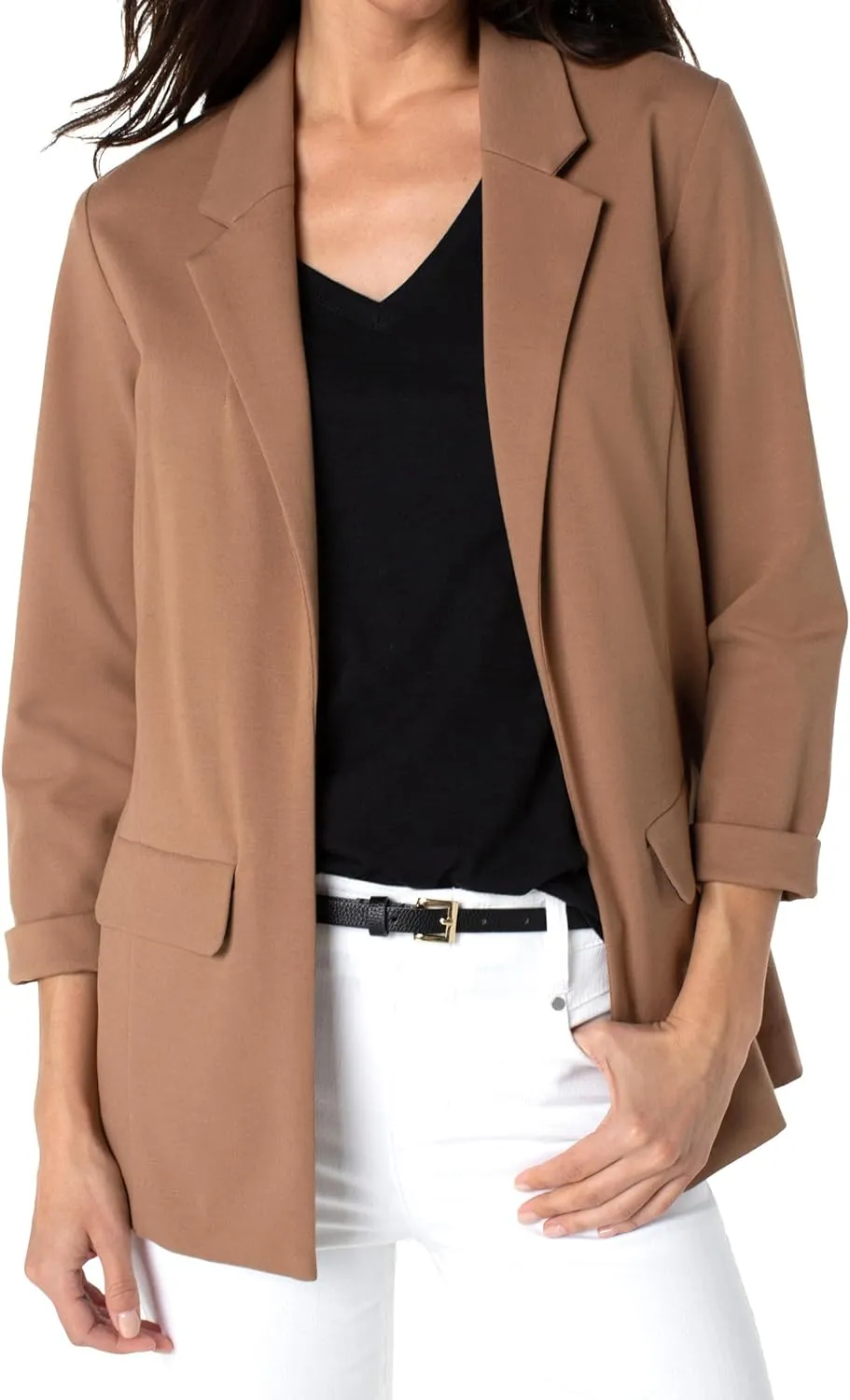 Liverpool Women's Petite Boyfriend Blazer with Princess Darts Super Stretch Ponte
