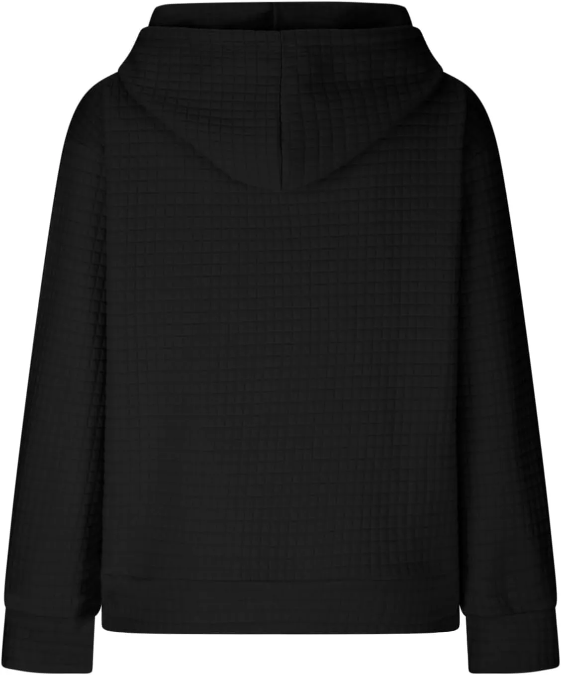 LRMQS Hoodies for Women Trendy Fall Fashion 2024 Waffle Knit Drawstring Pullover Sweatshirts Loose Fit Casual Cute Clothes