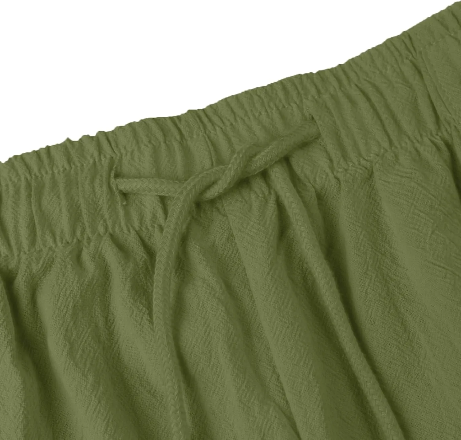 LVCBL Mens Linen Shorts Men Casual Capri Pant Summer Beach Yoga Shorts with Pockets