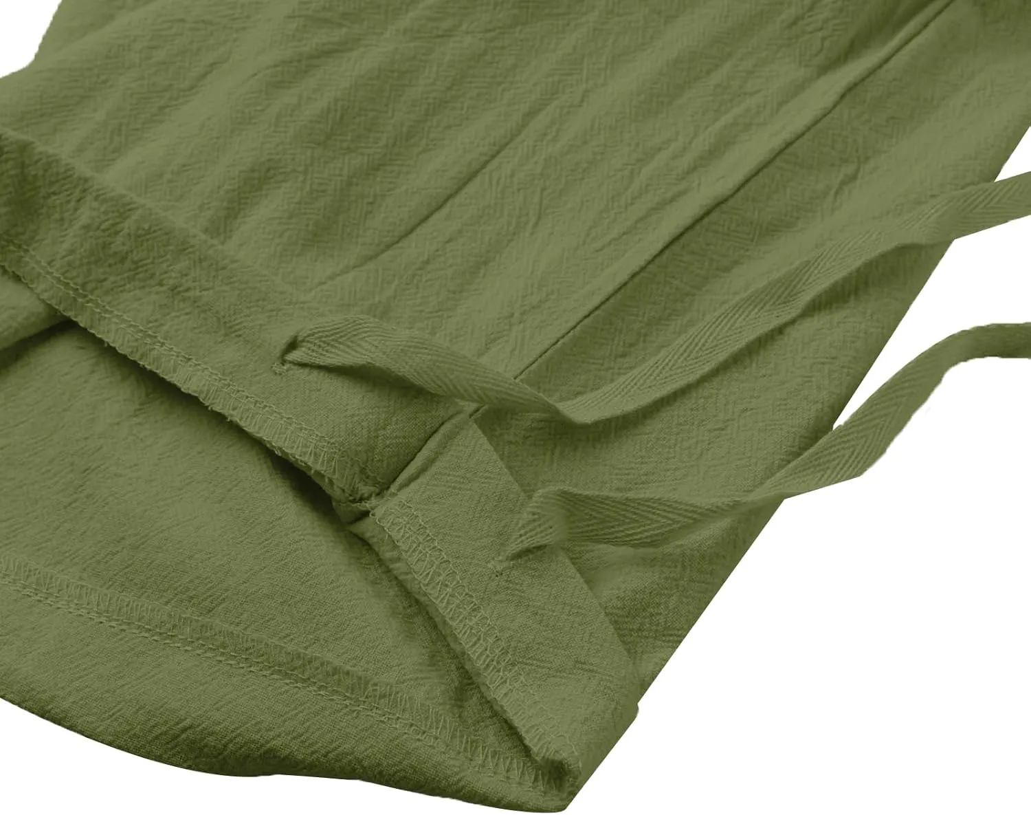 LVCBL Mens Linen Shorts Men Casual Capri Pant Summer Beach Yoga Shorts with Pockets