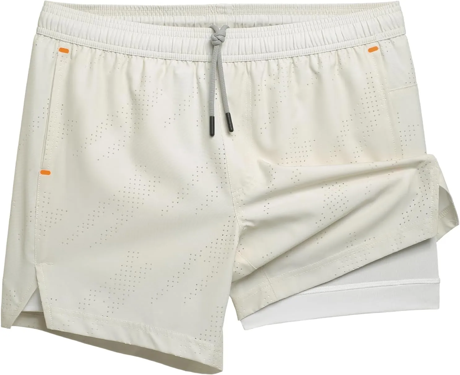 maamgic Mens Running Shorts with Compression Liner 5" Quick Dry Workout Gym Shorts Anti-Chafe 2 in 1 Athletic Shorts