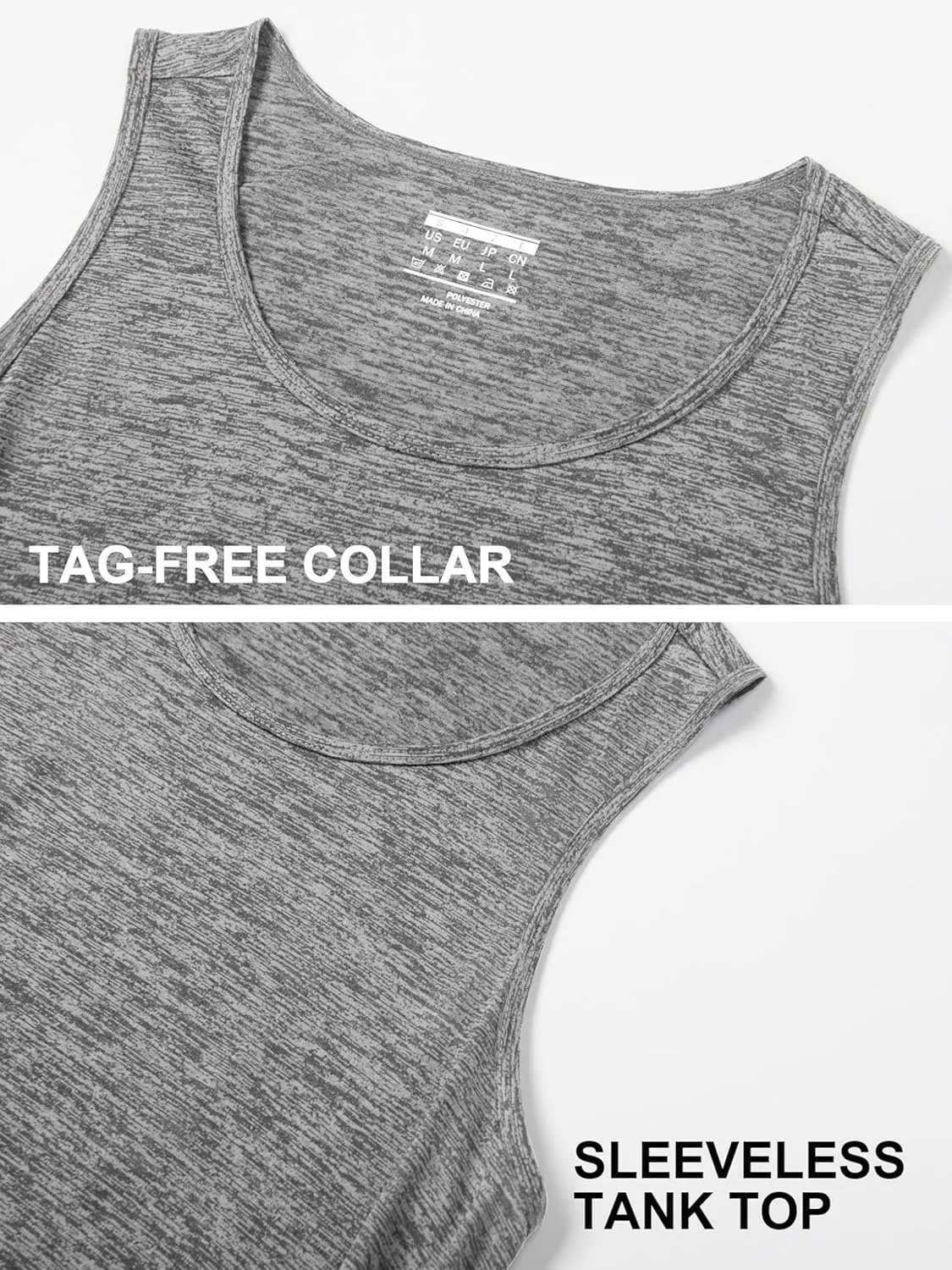 MAGCOMSEN Men's Tank Tops Quick Dry Workout Sleeveless Gym Muscle Shirts Athletic Bodybuilding Tee Shirt