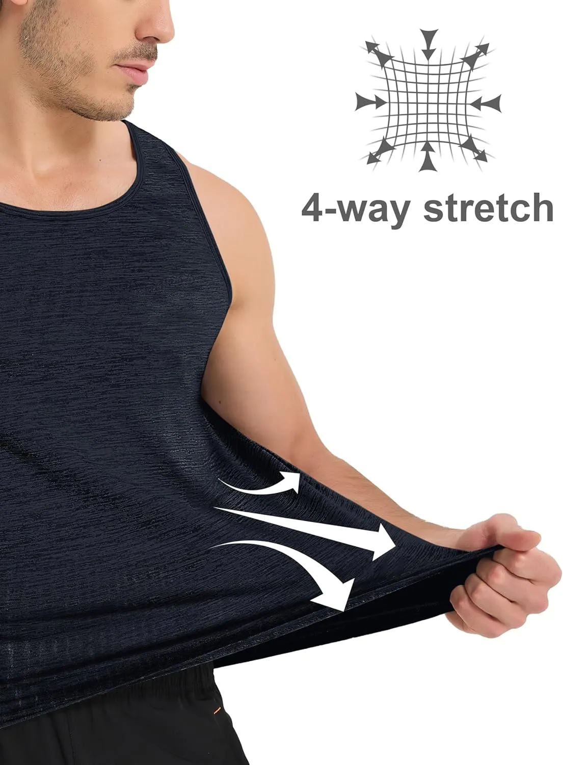 MAGCOMSEN Men's Tank Tops Quick Dry Workout Sleeveless Gym Muscle Shirts Athletic Bodybuilding Tee Shirt