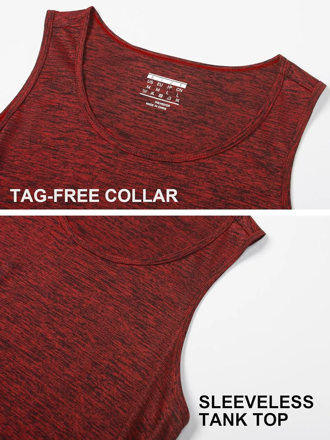 MAGCOMSEN Men's Tank Tops Quick Dry Workout Sleeveless Gym Muscle Shirts Athletic Bodybuilding Tee Shirt