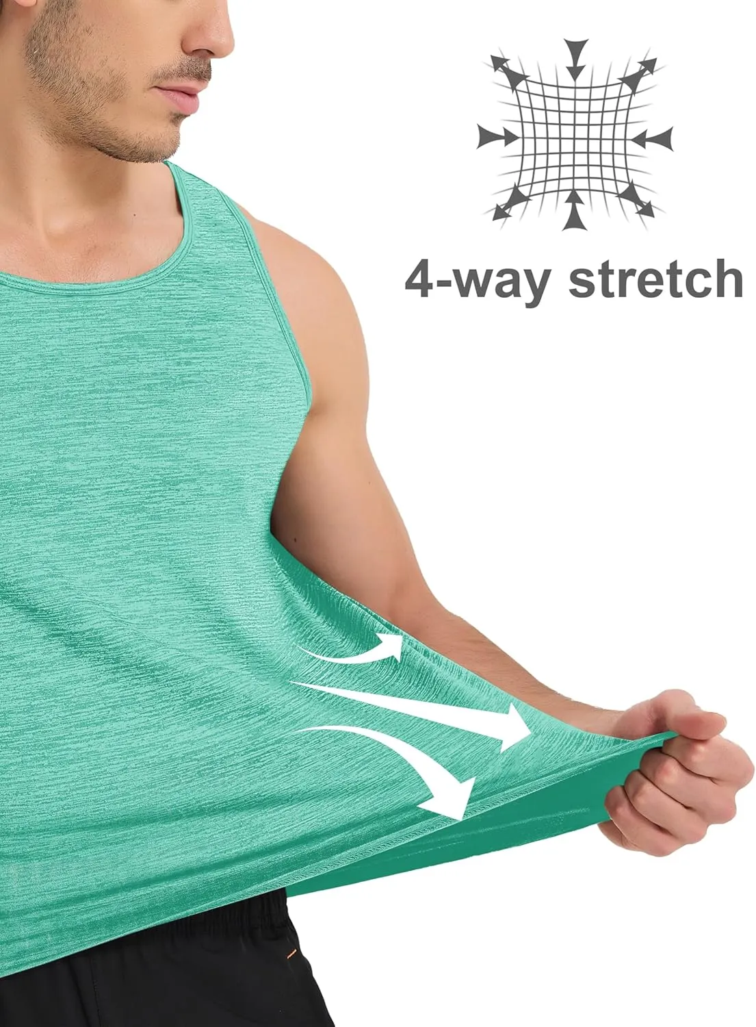 MAGCOMSEN Men's Tank Tops Quick Dry Workout Sleeveless Gym Muscle Shirts Athletic Bodybuilding Tee Shirt