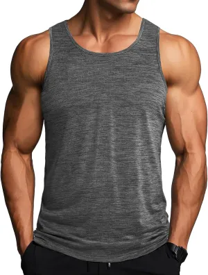 MAGCOMSEN Men's Tank Tops Quick Dry Workout Sleeveless Gym Muscle Shirts Athletic Bodybuilding Tee Shirt