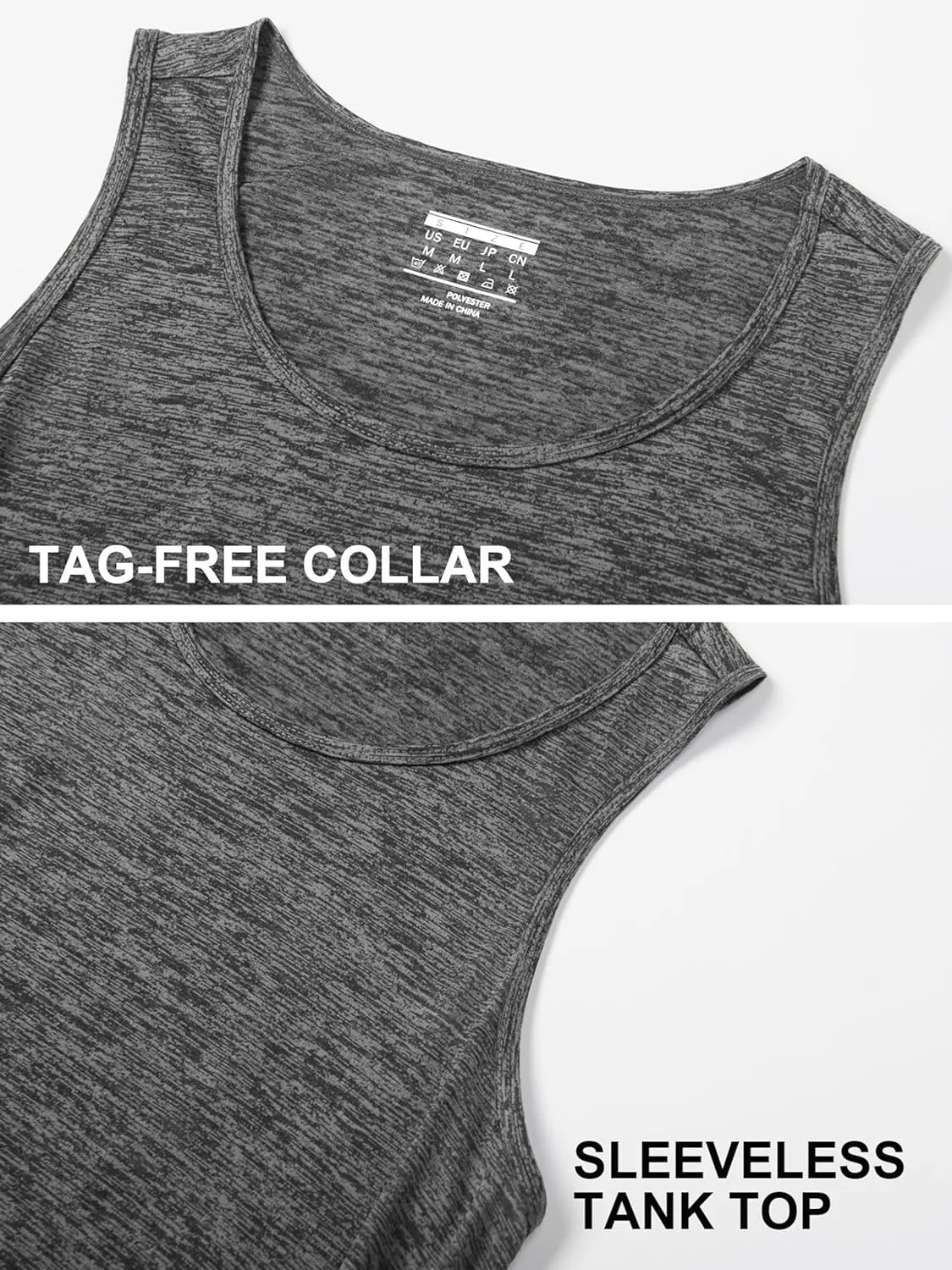 MAGCOMSEN Men's Tank Tops Quick Dry Workout Sleeveless Gym Muscle Shirts Athletic Bodybuilding Tee Shirt