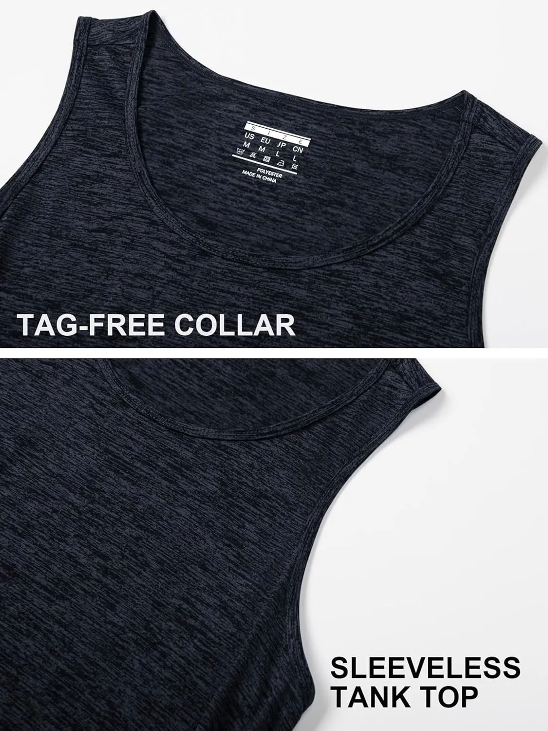 MAGCOMSEN Men's Tank Tops Quick Dry Workout Sleeveless Gym Muscle Shirts Athletic Bodybuilding Tee Shirt