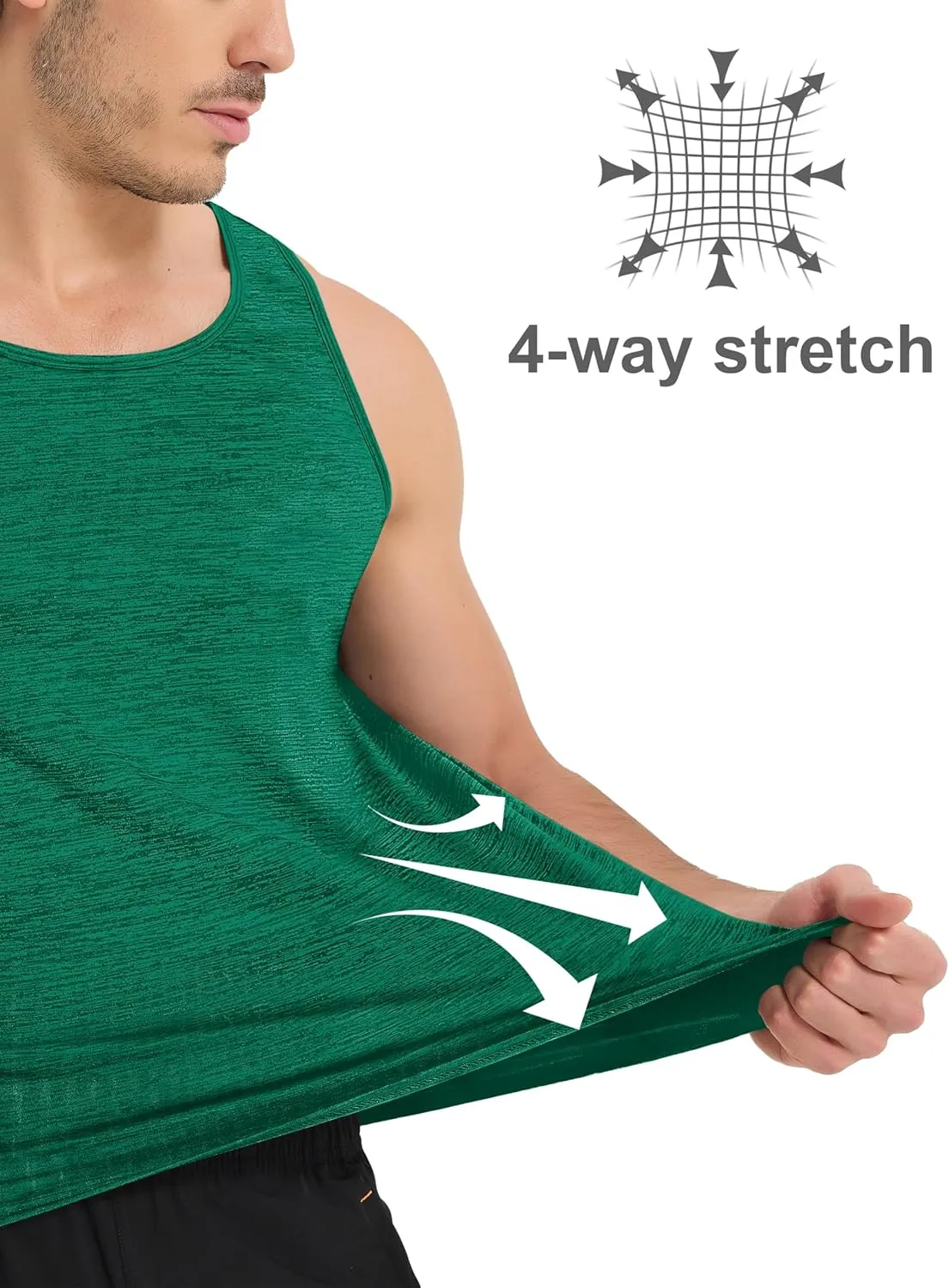MAGCOMSEN Men's Tank Tops Quick Dry Workout Sleeveless Gym Muscle Shirts Athletic Bodybuilding Tee Shirt