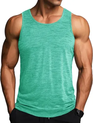 MAGCOMSEN Men's Tank Tops Quick Dry Workout Sleeveless Gym Muscle Shirts Athletic Bodybuilding Tee Shirt