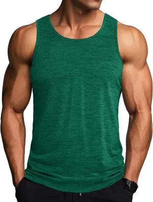 MAGCOMSEN Men's Tank Tops Quick Dry Workout Sleeveless Gym Muscle Shirts Athletic Bodybuilding Tee Shirt