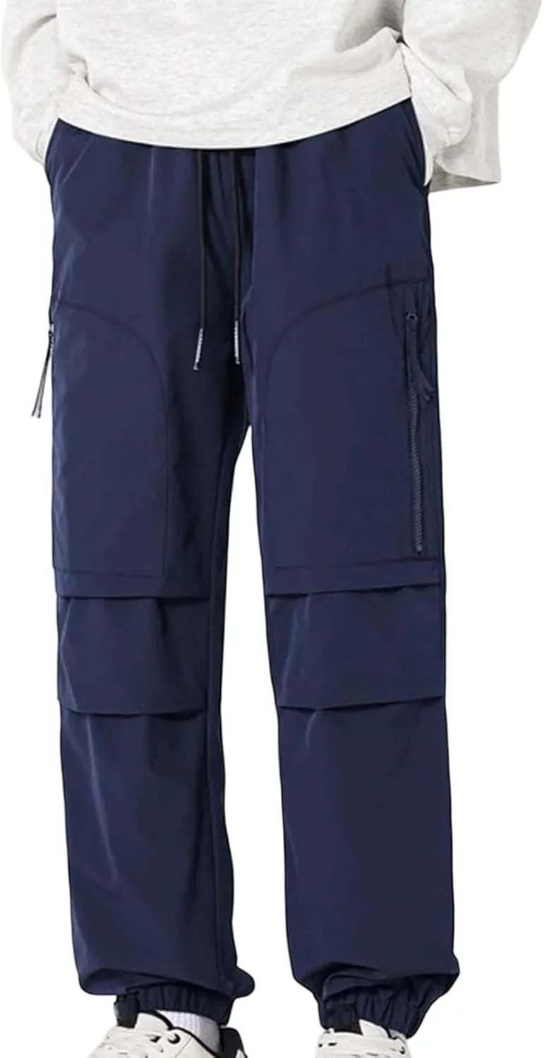 Man High Street Fashion Trend Pleated Design Straight Leather Pants Mens Big and Tall Pants
