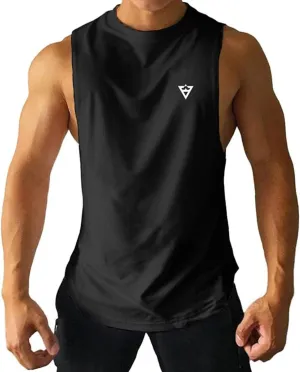 maytopia Mens Workout Tank Top Gym Muscle Tee Quick Dry Bodybuilding Sleeveless T Shirts Fitness Athletic Running Tops