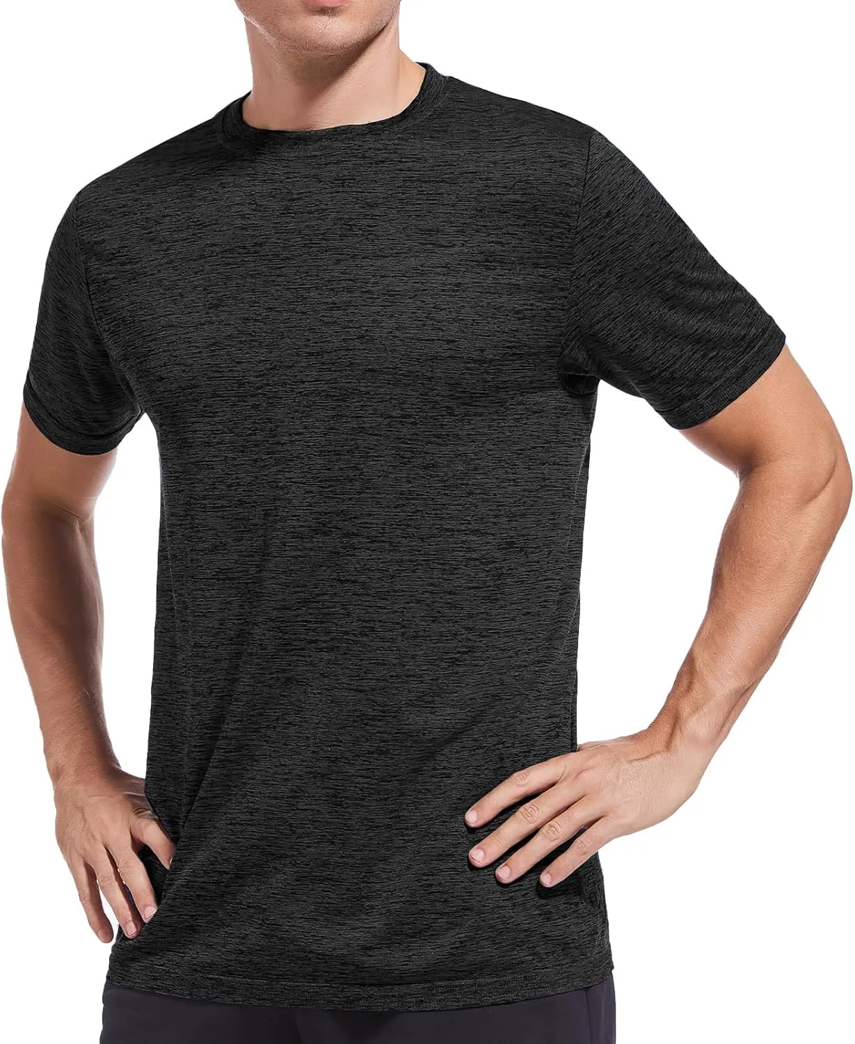  MD 4 Pack Men's Quick Dry Fit T-Shirts, Short Sleeve Athletic Running Workout Tee, Gym Shirts Moisture Wicking