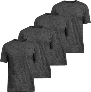  MD 4 Pack Men's Quick Dry Fit T-Shirts, Short Sleeve Athletic Running Workout Tee, Gym Shirts Moisture Wicking