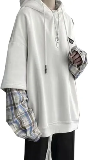 Men Women Y2K Preppy Hoodie Vintage Oversized Hooded Sweatshirt Japanese Korean Streetwear Grunge Emo Alt Clothes