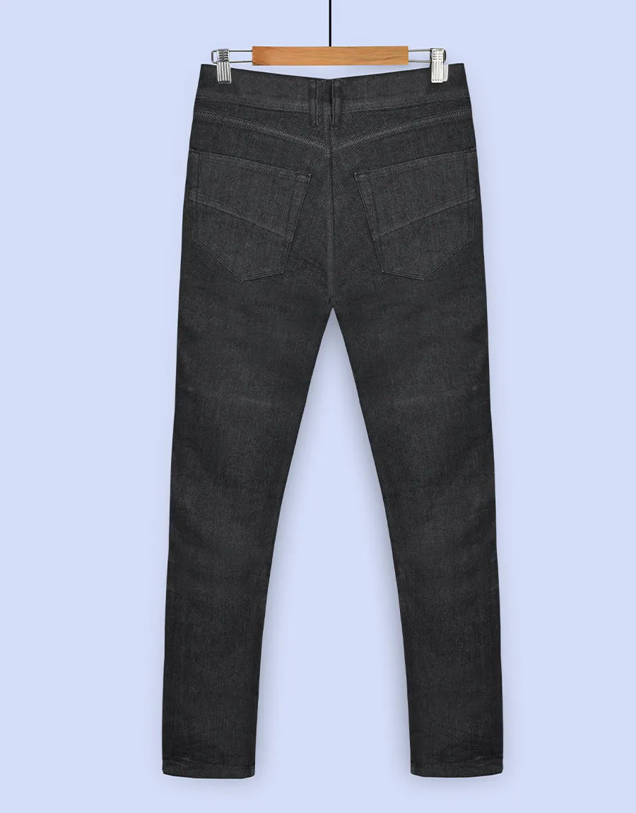 Men's Biker Jeans Pant - Acid Black