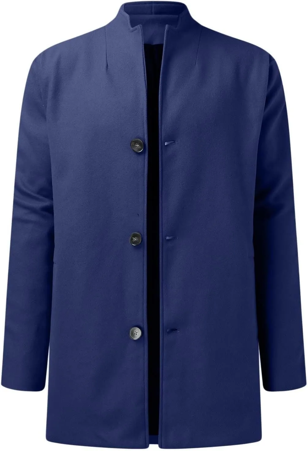 Mens Casual Lightweight Suit Blazer Jackets Stand Collar Lined Sport Coats Business Coats