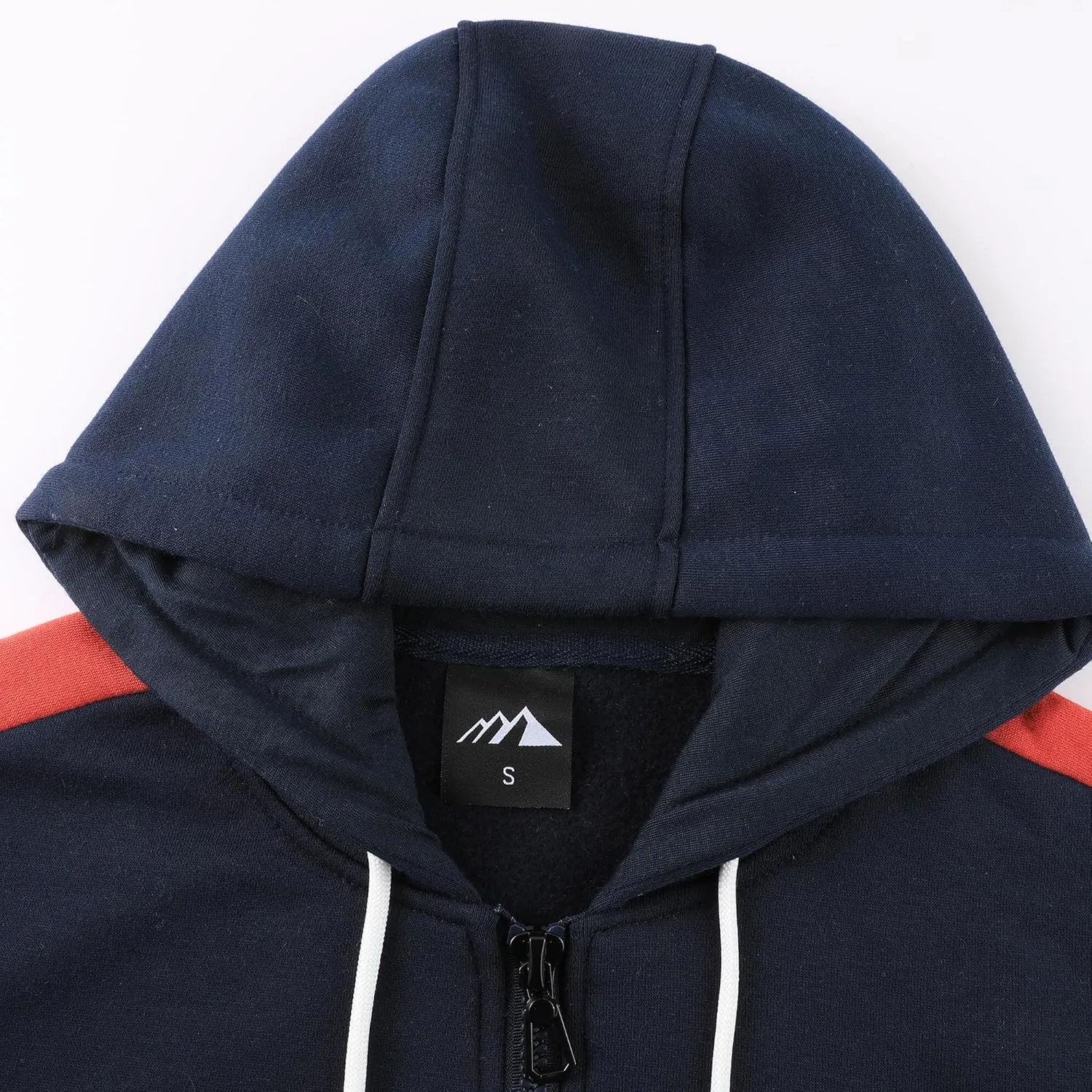 Men's Full Zip Fleece Hoodie zippered Color Block hooded slim Fit Long Sleeve Lightweight Sweatshirt