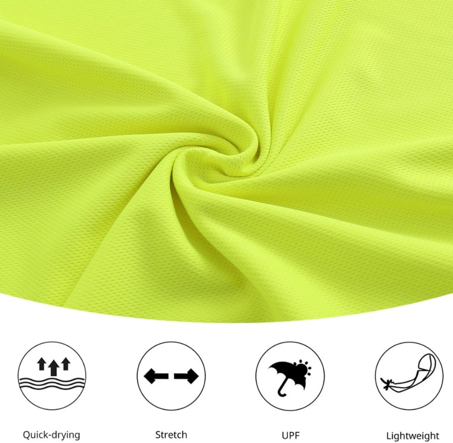 Mens Long Sleeve Shirts Quick Dry Crew Neck Sun Protection Gym Workout Athletic T-Shirt