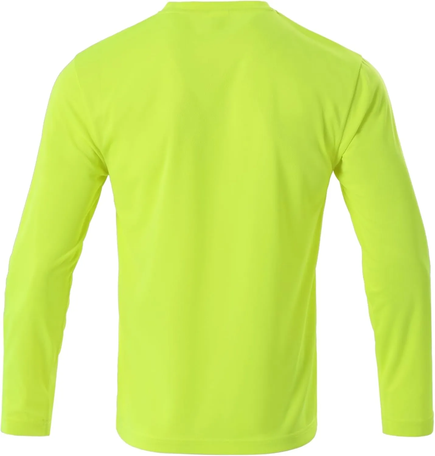 Mens Long Sleeve Shirts Quick Dry Crew Neck Sun Protection Gym Workout Athletic T-Shirt