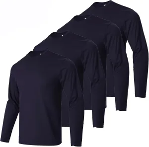 Mens Long Sleeve T-Shirts Casual Crew Neck Tee Shirt Summer Soft Running Swimming Cycling Fishing Tops