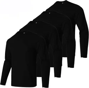 Mens Long Sleeve T-Shirts Casual Crew Neck Tee Shirt Summer Soft Running Swimming Cycling Fishing Tops