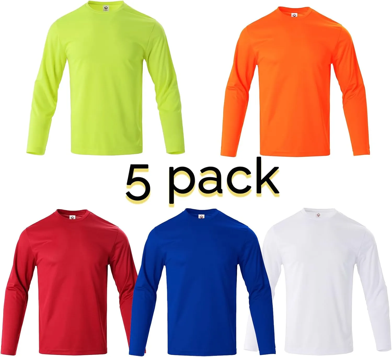 Mens Long Sleeve T-Shirts Casual Crew Neck Tee Shirt Summer Soft Running Swimming Cycling Fishing Tops