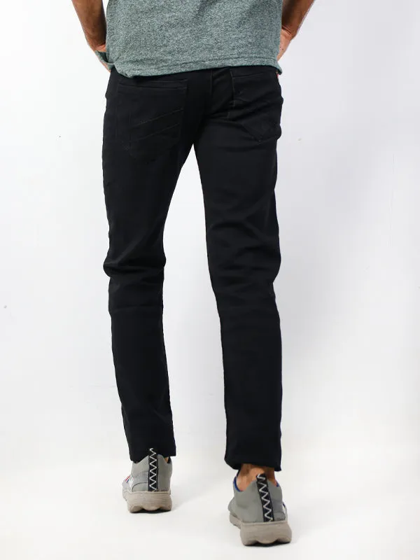 Men's Regular Fit Stretchable Denim Jeans Black 98