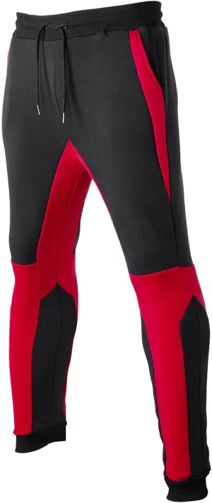 Mens Sweatpants Pockets Tapered Track Athletic Slim Fit Pants for Running, Exercise, Workout, Joggering, Travel