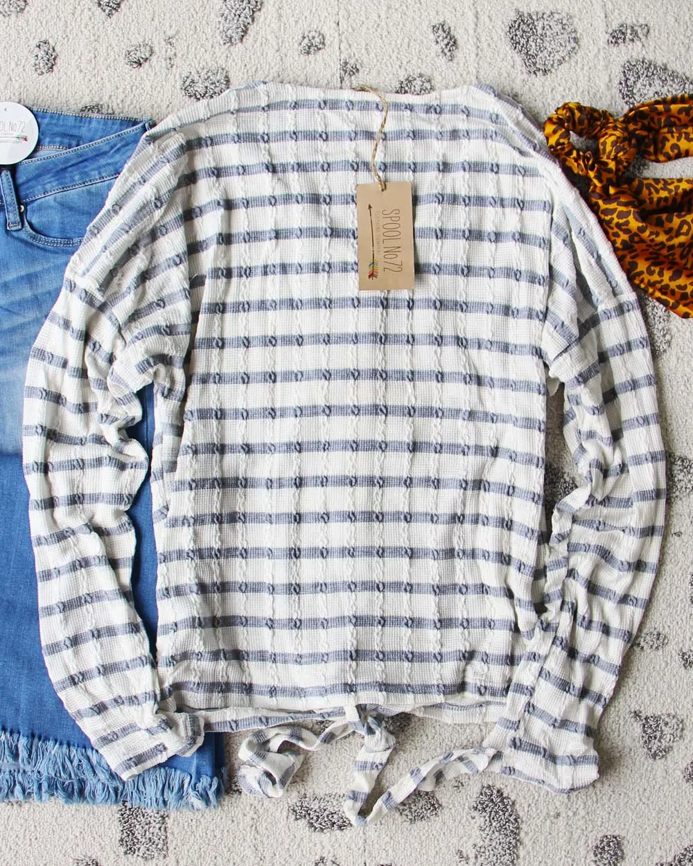 Mercer Tie Tee in Gray