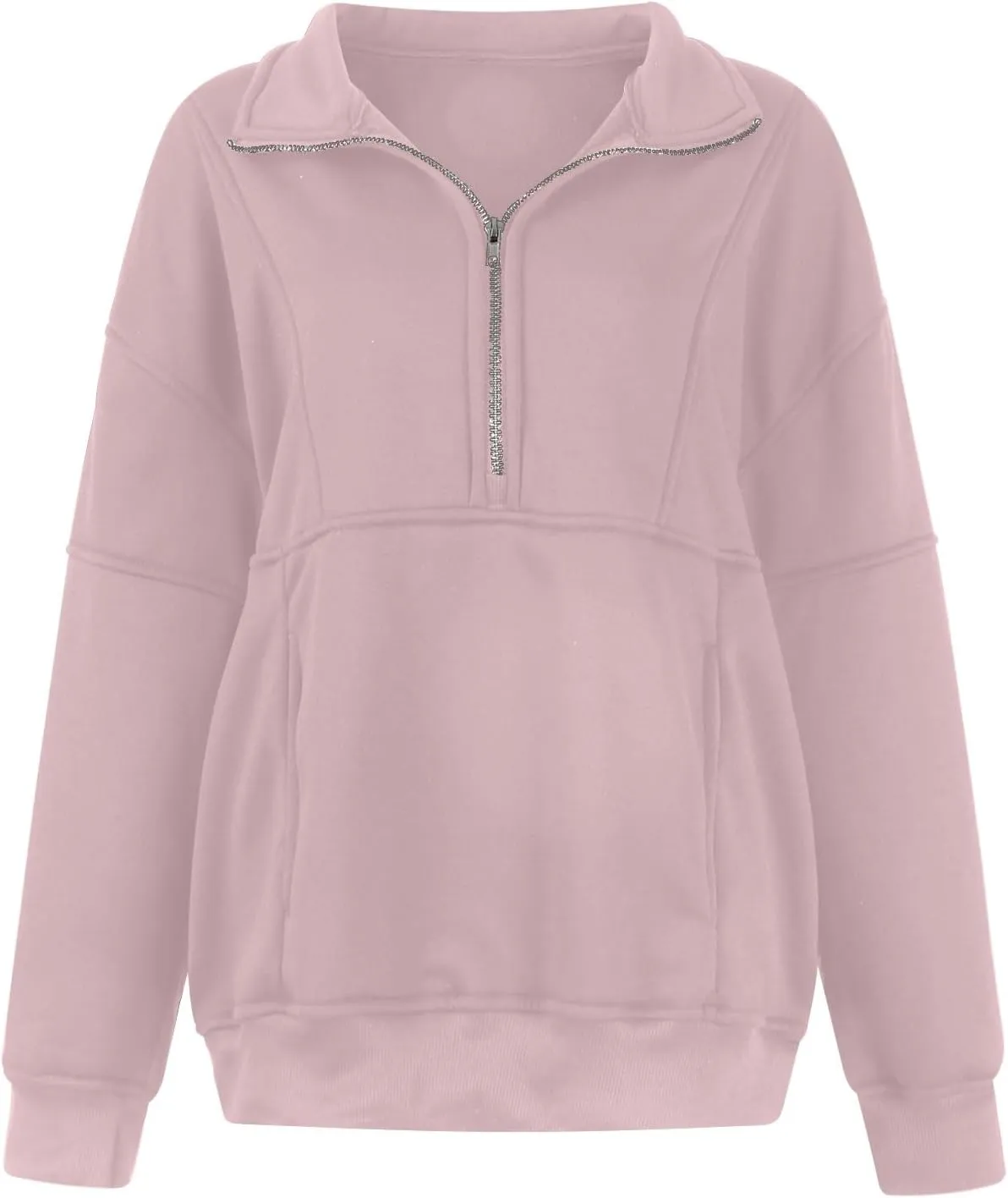 midelxp Half Zip Sweatshirt Women Fleece Oversized Hoodies Trendy Long Sleeve Quarter Zip Pullover Thumb Hole Winter Clothes