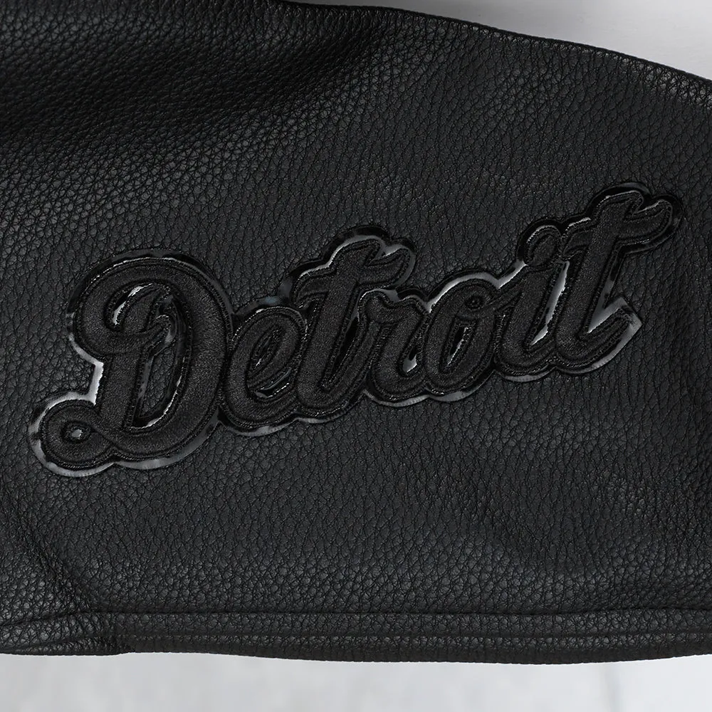 MLB DETROIT TIGERS TRIPLE BLACK WOMEN'S WOOL VARSITY JACKET (TRIPLE BLACK WOMEN'S)